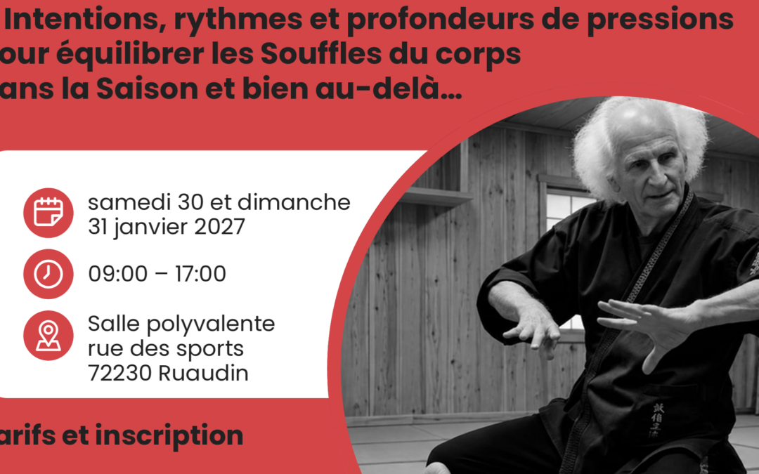 Stage avec Bernard Bouheret « Le Shiatsu des 5 empereurs » à Ruaudin (72 – Sarthe)